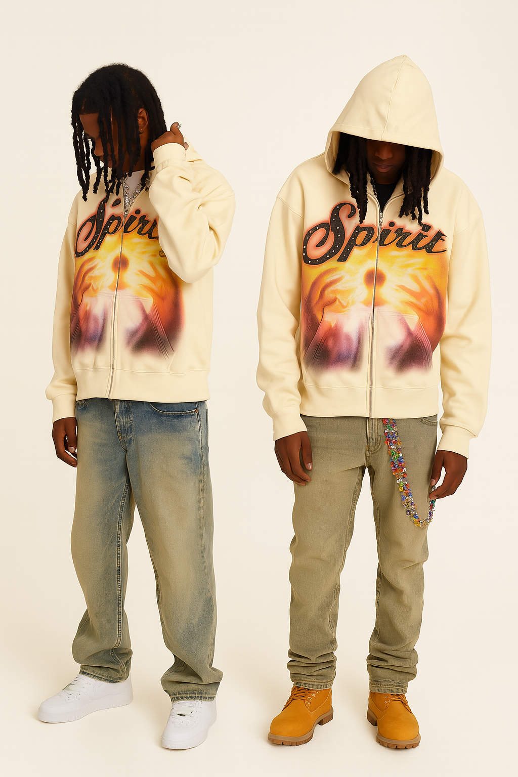 Divine hands zip hoodie