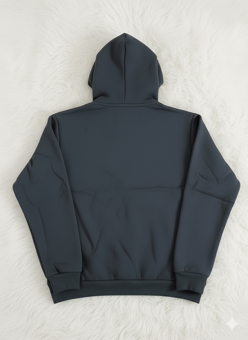 Vintage Patchwork Full-Zip Hoodie.