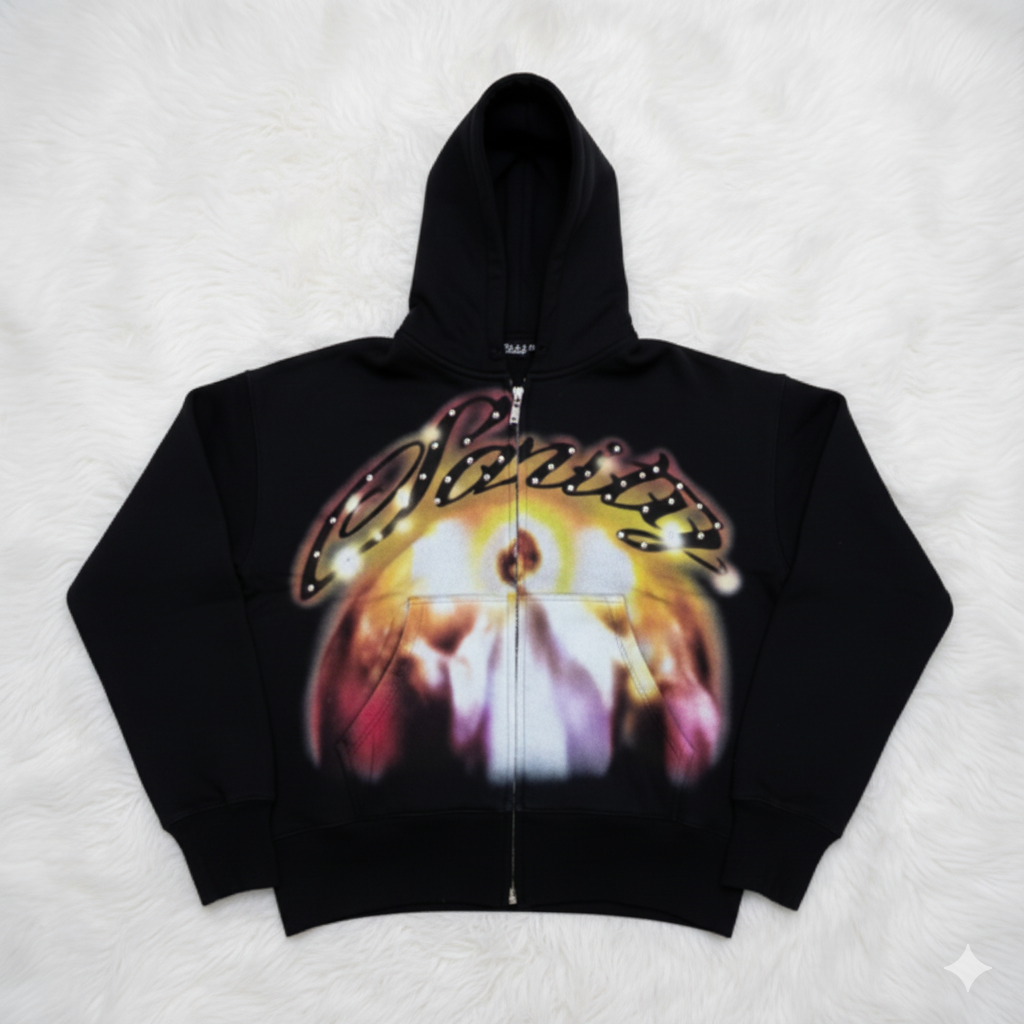 Divine hands hoodie-black
