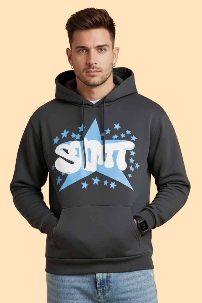 Vintage Patchwork Full-Zip Hoodie.