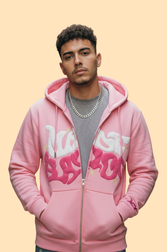 Graffiti Zip Hoodie – Black Edition