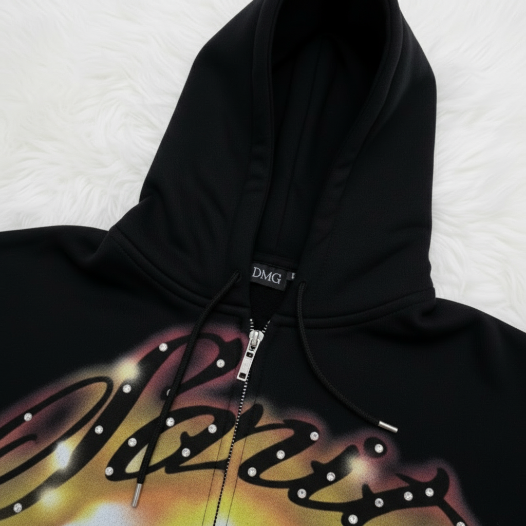 Divine hands hoodie-black