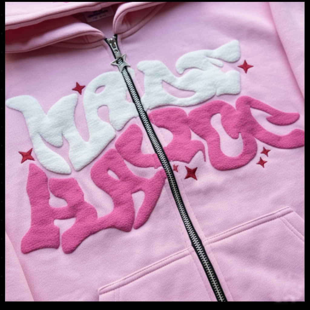 Graffiti Zip Hoodie – Black Edition