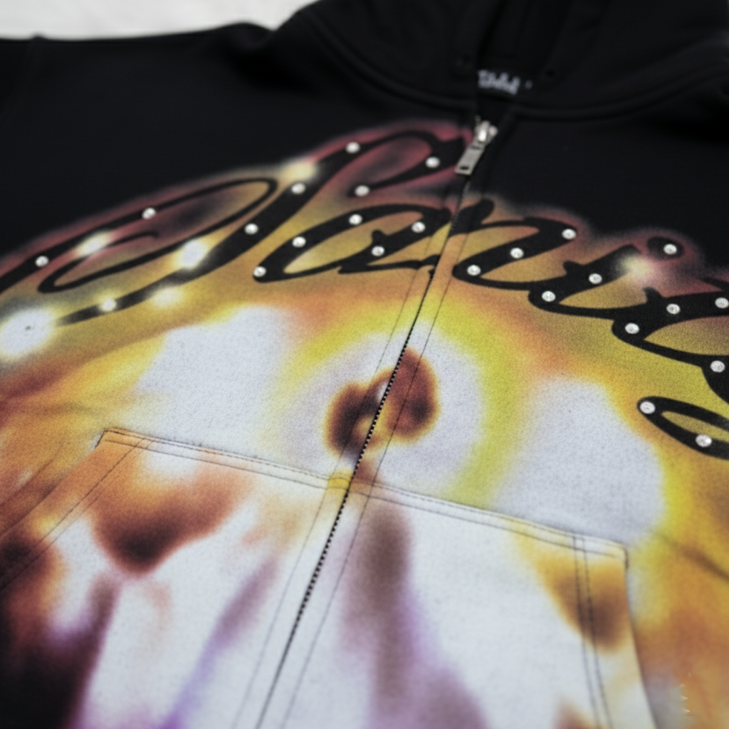 Divine hands hoodie-black