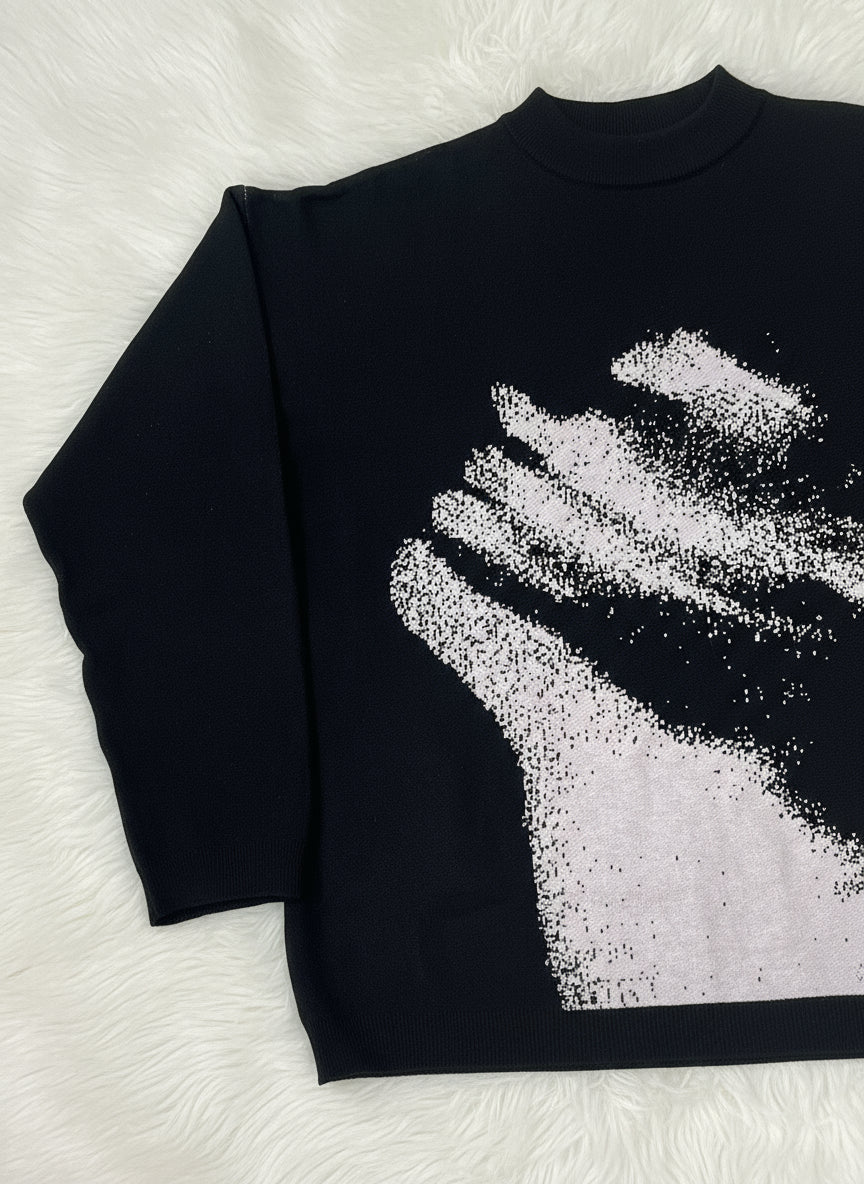 Hands of code sweater