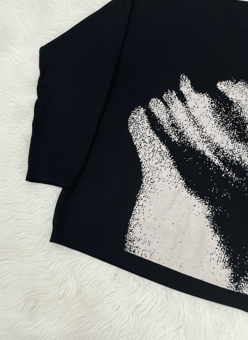 Hands of code sweater